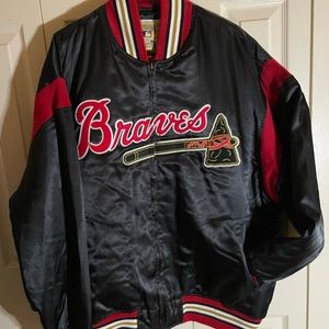 Braves Mitchell & Ness Heavyweight Satin Jacket